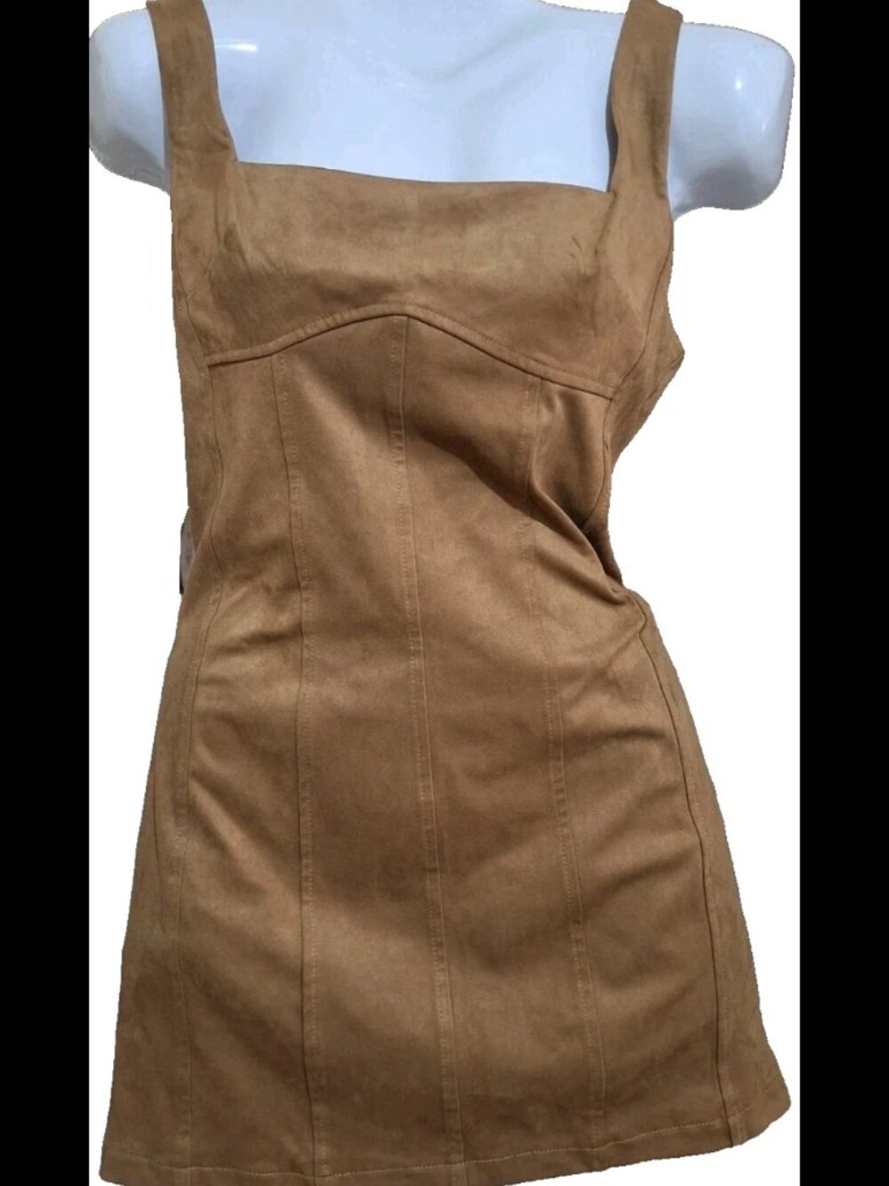 Musera Faux Suede Mini Dress, Size Large